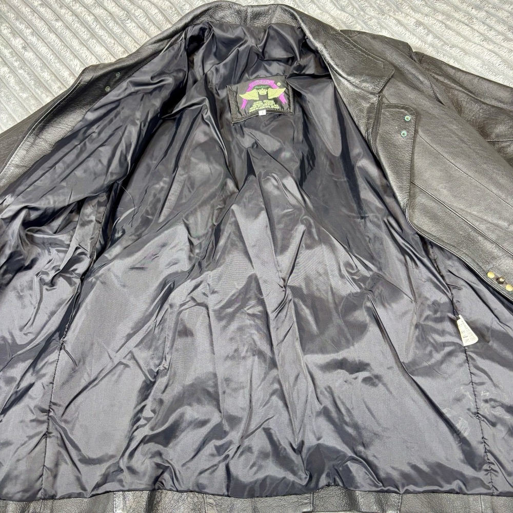 CIDPAO Men's Genuine Leather Jacket‎ L Coat Black Zip Snap Made in Mexico - Picture 3 of 16